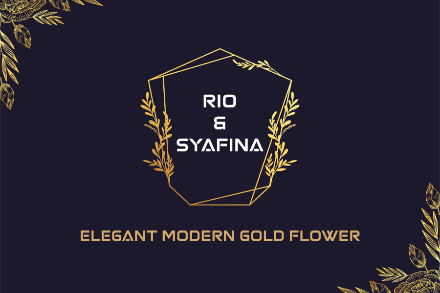 Elegant Modern Gold Flower