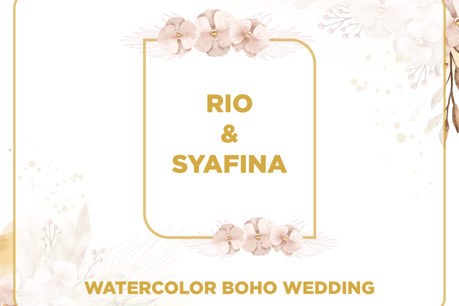 Watercolor Boho Wedding
